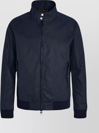 Baracuta unisex waxed jacket snap collar