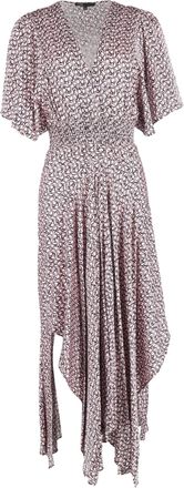 Maje Geometric-Print Maxi Dress in Multicolor Viscose