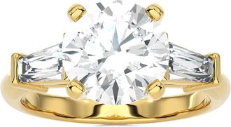 Pompeii3 Certified 2 5/8Ct 3-Stone Baguette Diamond Engagement Ring 14k Gold Lab Grown