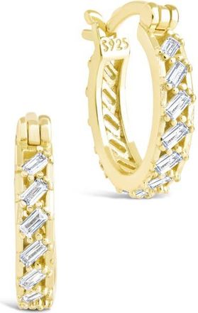 Sterling Forever Norabelle Micro Cubic Zirconia Hoop Earrings in Gold at Nordstrom