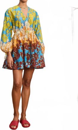 Alemais Splice Mini Dress In Cerulean