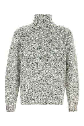Ermenegildo Zegna Two Tone Cashmere Blend Sweater