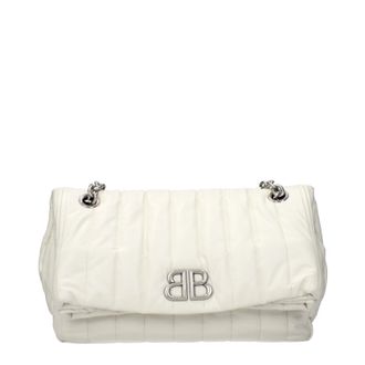 Balenciaga Monaco Umh&auml;ngetasche Damen Leder Wei&szlig;/Off White