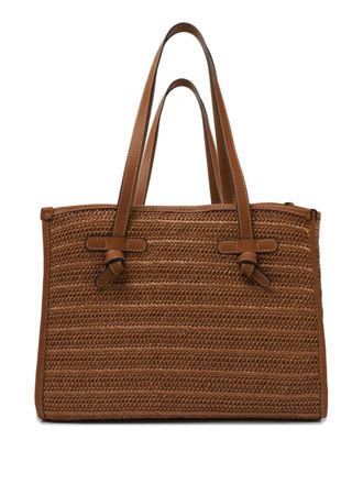 Gianni Chiarini Shopper met geweven detail - Bruin