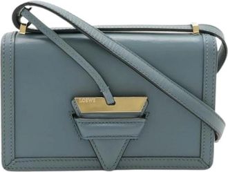 Loewe Pre-owned Cross Body Bags, female, Blue, Size: ONE SIZE Pre-owned Leather 2way Shoulder Bag