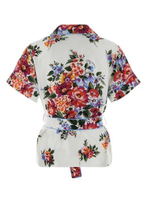 Dolce & Gabbana F5s23tis11i Ha5zo Mazzfiorifbianco Camicie Shirt