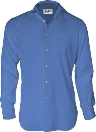 MC2 Saint Barth Chemise Ice - Heren - Casual Overhemden - Blauw - M - Katoen - Overhemden