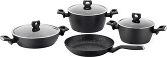 Nora 7Pcs Cookware Set - Black - A2890
