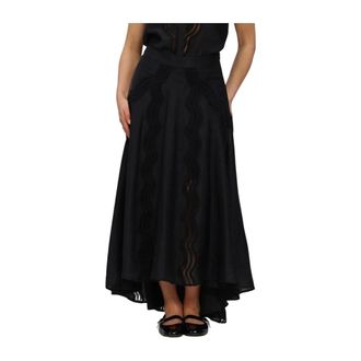 Copenhagen Muse Rokken, Dames, Zwart, M, Polyester, Cmcole Skirt