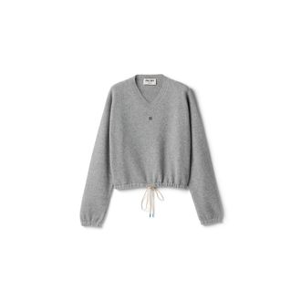 Miu Miu Wool And Cashmere Sweater, Woman, Grey, Size 38