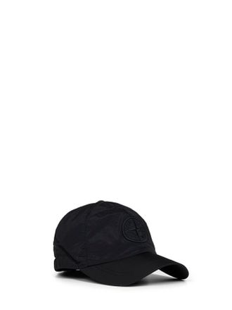 Stone Island Mens Baseball Cap Nylon Black Polyamide Hat