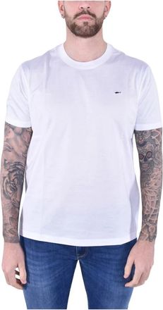 Paul & Shark T-shirt met korte mouwen van katoenen jersey met haai - Heren - T-shirts - Wit - 2XL - Katoen - Tops