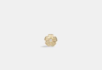 Coach 14 K Gold Tea Rose Single Stud Earring