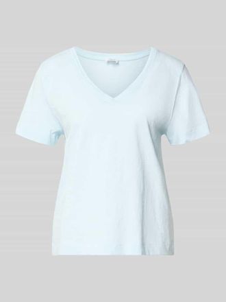 s.Oliver Red Label Relaxed Fit T-Shirt aus reiner Baumwolle in Hellblau, Gr&ouml;&szlig;e 34