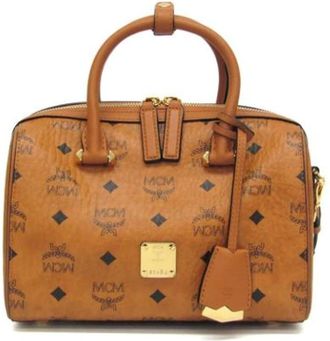 MCM Pre-owned Handbags, female, Brown, Size: ONE SIZE Pre-owned Canvas Handbag