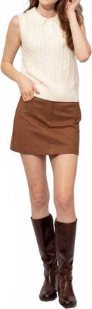 endless rose Venus Cable Knit Vest In Beige