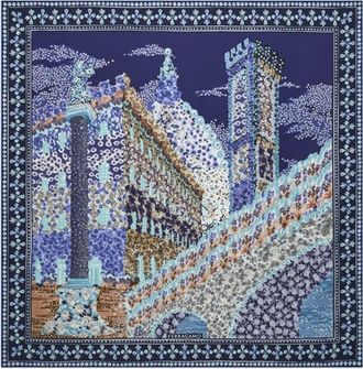 Ferragamo Foulard Ferragamo in seta stampa palazzo Spini Feroni