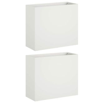 vidaXL Macetero De Jard&iacute;n 2 Uds. Blanco 50 X 20 X 40 Cm Vidaxl