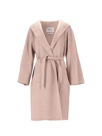 Max Mara Beige Shawl Lapel Trench Coat