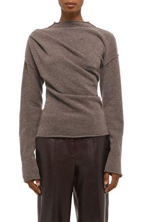 Helmut Lang Funnel Neck Sweater in Grey Brown at Nordstrom, Size Xx-Small