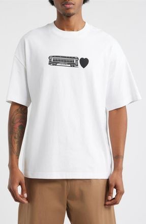 Carhartt Work in Progress Deconstructed Organic Cotton Jersey Graphic T-Shirt in White at Nordstrom, Size Xx-Large