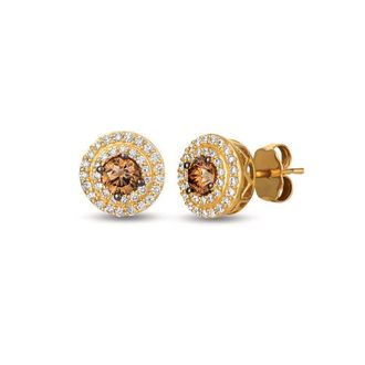 Le Vian Ladies Chocolate Diamonds Fashion Earrings in 14k Honey Gold