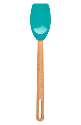 LE CREUSET Signature Silicone & Wood Spatula Spoon in Riviera at Nordstrom