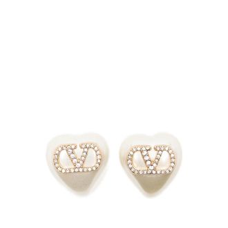 Valentino Garavani VLogo Signature Parel Oorbellen - Dames - Oorbellen - Geel - ONE Size - Accessoires