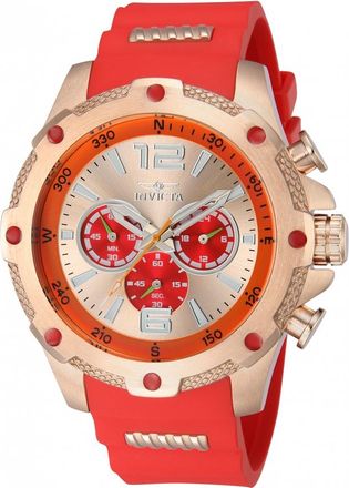 Invicta I-Force Chronograph GMT Quartz Rose Gold Dial Mens Watch 43004