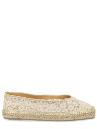 Castaner Paoli Floral Lace Jute Flats