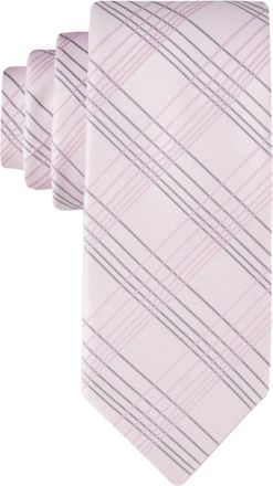 Calvin Klein Mens Daira Plaid Tie In Pink