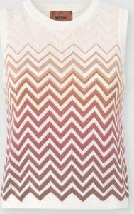 Missoni Chevron D&eacute;grad&eacute; Cotton And Viscose Sleeveless Top in Green& Brown at Nordstrom, Size 38 It