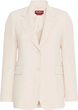 Max Mara Blazer monopetto in cady - Dames - Blazers - Beige - XS - Jassen