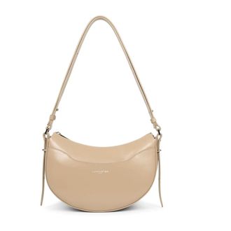 Lancaster Shoulder Bags, female, Beige, Size: ONE SIZE Sac Demi-Lune Zipp&eacute; Suave Ace