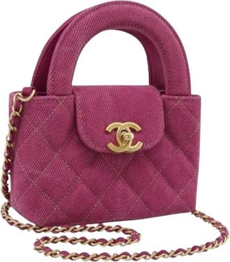 Chanel Pre-owned Canvas Mini Shoulder Bag - Dames - Vintage Mini Tas - Roze - ONE Size - Vintage