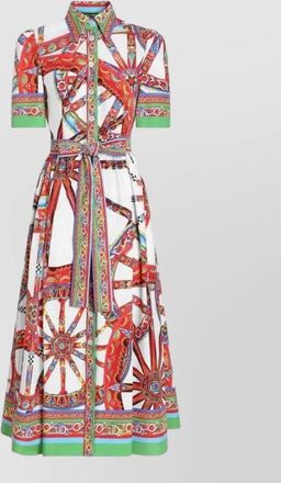 Dolce & Gabbana printed cotton midi dress