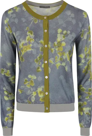 In Bed With You Sweater Floral Print Korean Collar With Contrasting T