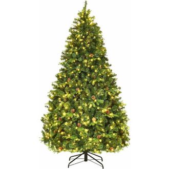 Costway Costway &Aacute;rbol De Navidad Artificial Con Soporte Luz Led Material Decoraci&oacute;n Verde (210cm)
