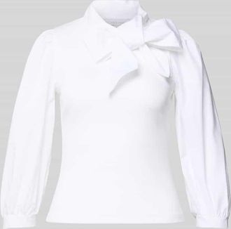 Rich & Royal Schluppenbluse mit 3/4-Arm in Weiss, Gr&ouml;&szlig;e XS