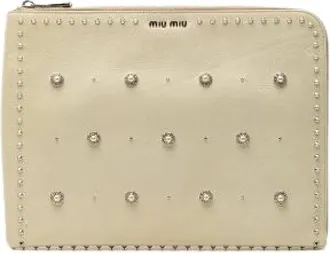 Miu Miu Pre-owned Clutches, female, White, Size: ONE SIZE Pre-owned Leather Clutch Bag