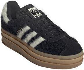 adidas Gazelle Bold Sneaker in Black/Cream White/Gold at Nordstrom Rack, Size 10.5