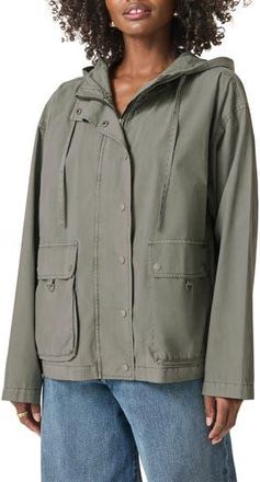 Splendid Serenity Hooded Cotton Utility Jacket in Soft Vob at Nordstrom Rack, Size X-Small