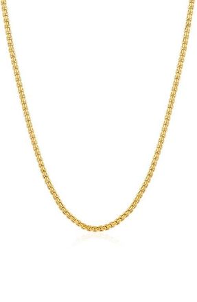 Crislu Layer Up Rounded Box Chain Necklace in 18Kt Yellow Gold /Clear Stone at Nordstrom, Size 16 In