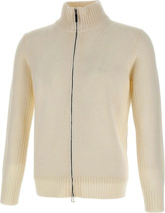 KANGRA Wollen Cardigan - Heren - Vesten - Wit - 3XL - Wol - Truien & Vesten