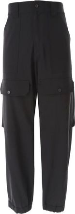 Msgm Msgm, Broeken, Heren, Zwart, L, Katoen, Cargo Trouser