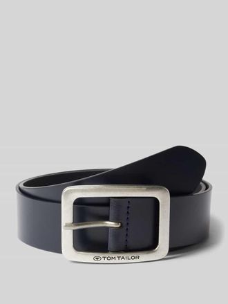 Tom Tailor Ledergürtel in unifarbenem Design Modell EVE in Dunkelblau, Größe 100