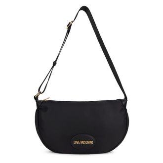 Love Moschino Schoudertas met logo - Dames - Tassen - Zwart - Maat: ONE Size Nylon