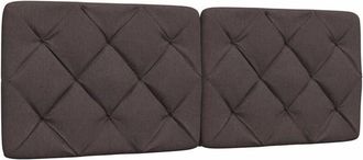 vidaXL Cabecero De Cama Acolchado Tela Marr&oacute;n Oscuro 140 Cm Vidaxl