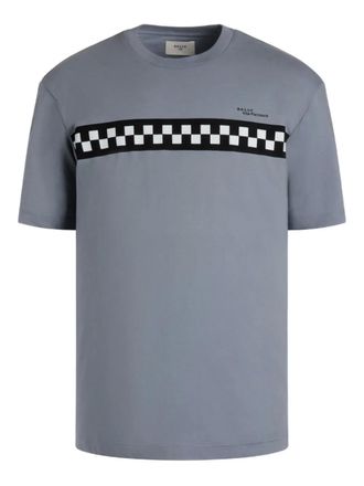 Bally check-panel cotton T-shirt - men - Cotton - XXXL - Grey