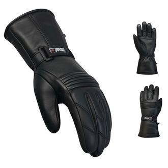 Infinity Leather Thermische motorfietshandschoenen voor heren, gevoerd, zwart, waterdicht, winter- en zomerbescherming voor motorrijders